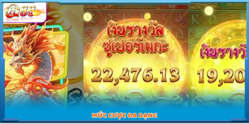 Người chơi có thể chọn mức cược từ thấp đến cao